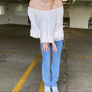 American eagle off the shoulder blouse
